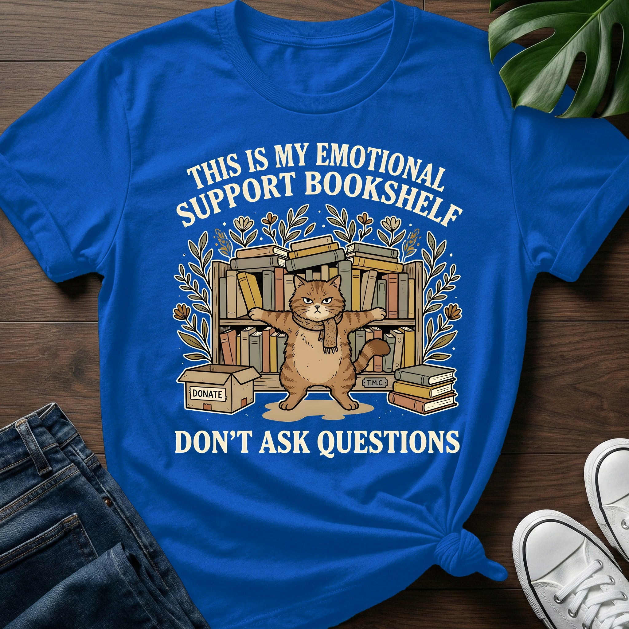 Emotional Support Bookshelf T-Shirt